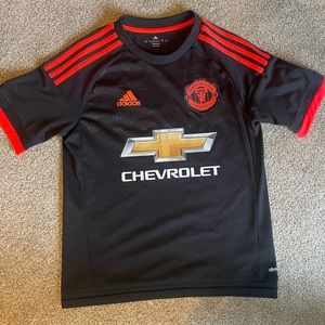 Adidas Manchester United Soccer Jersey Chevrolet Logo Black